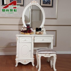 欧式梳妆台 1米化妆台 小户型美人镜 法式田园套房 802