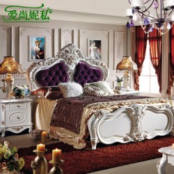 爱尚妮 双人床 欧式田园床 法式公主床 布艺可做高箱床家具 802
