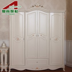 家具 欧式四门衣柜 法式奢华雕花实木衣柜 平拉门衣橱805