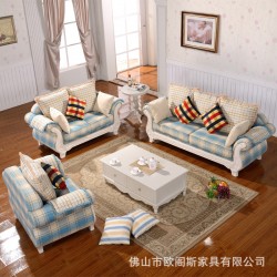 厂家直销简欧式布艺沙发U型实木客厅转角组合大户型家具批发特价