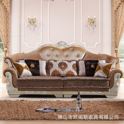 厂家直销 欧式布艺沙发组合大小户型客厅家具贵妃转角简欧沙发