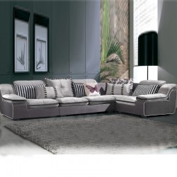 厂家直销布艺沙发客厅组合现代转角大小户型可拆洗沙发家具批发