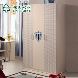 林氏木业时尚小型儿童衣柜 卧室开门三门衣橱 板式立柜家具55001