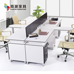 岚派办公家具职员办公桌椅组合员工桌现代四人公司电脑桌简约卡座