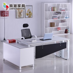 岚派-现代老板桌时尚简约大班台办公桌总裁桌主管桌办公家具