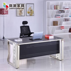 岚派-现代老板桌时尚简约大班台办公桌总裁桌主管桌品牌办公家具