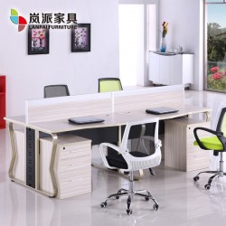 现代办公家具组合屏风办公桌时尚简约员工桌4人职员桌椅 可定做