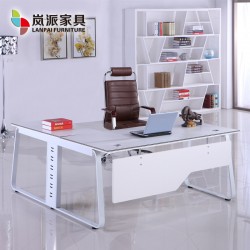 岚派- 简约现代板式大班台现代老板桌 时尚经理电脑桌 主管办公桌