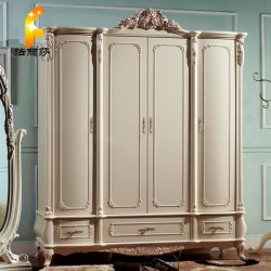 【天猫预售】法丽莎家具G8欧式衣柜宜家新古典法式四门衣柜实木衣