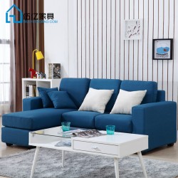 现代转角布沙发日式简约时尚客厅三人布艺沙发小户型沙发组合家具