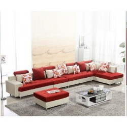 布沙发  高档现代简约布艺沙发客厅组合  贵妃转角大户型沙发