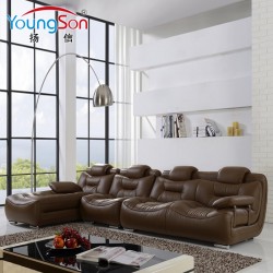 扬信家具 皮艺沙发客厅组合 小户型转角头层真皮沙发 中厚皮沙发