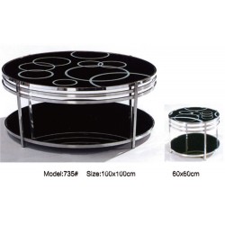 专业生产办公圆形茶几 玻璃茶几 五金玻璃茶几 茶几加工