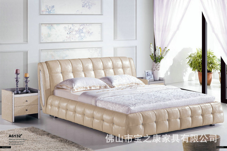 经销批发顺德休闲软床 休闲皮床 皮艺休闲床 1.5米休闲床