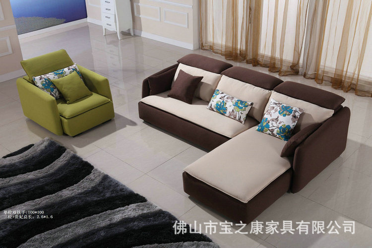 精品展示新款布艺沙发 客厅布艺沙发 转角布艺沙发加工