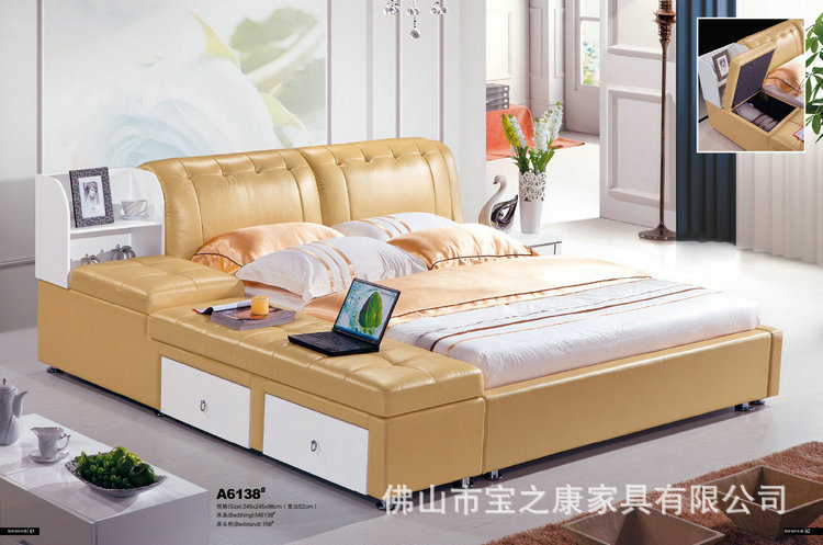 大量供应休闲布艺床 单人休闲床 欧式休闲床 佛山休闲软床