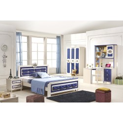 青少年儿童家具套房床组合 儿童床男孩1.2米小孩床 韩式床