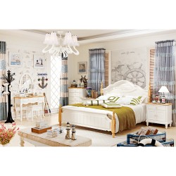 佛山家具厂家直销地中海卧室组合成套家具床柜四件套热销批发