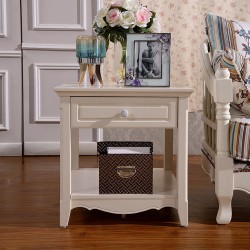 热销供应韩式方茶几 韩式实木象牙白色茶几 客厅卧室茶几