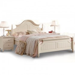 热销推荐韩式公主床 高档实木双人1.5 1.8床 实木床加工 质优价廉