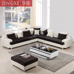 京禧佛山布艺沙发组合  客厅时尚大小户型转角布沙发可拆洗
