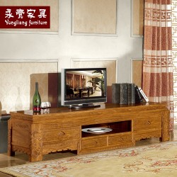 【濠亮家具】电视柜实木 厂家供应新款非洲黄花梨2米富贵电视柜