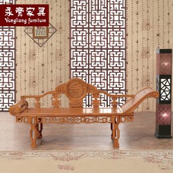 【濠亮家具】实木贵妃床 非洲黄花梨60贵妃床 大量供应 厂家直销