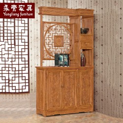 【濠亮家具】实木厅柜批发 供应非洲黄花梨福字厅柜 厂家直销