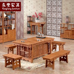 【濠亮家具】实木将军茶台 大量供应非洲黄花梨将军茶台 厂家直销