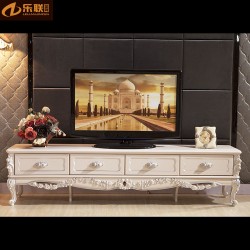 家装客厅家具电视柜 客厅欧式大理石实木手工雕花大气框架电视柜