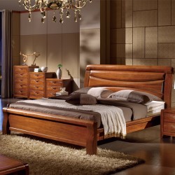 实木家具 中式实木胡桃木床1.8米婚床 双人床