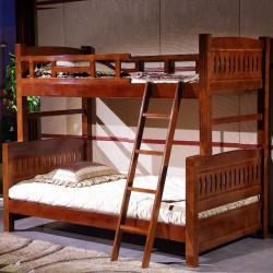 内外家具橡胶木双层床 实木子母床 上下铺床儿童床学生床102