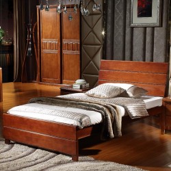 内外家具 实木床1.5米儿童床 中式风格橡胶木儿童床2015