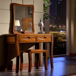 内外家具现代中式 胡桃木妆台+镜+凳全套批发 LH308A