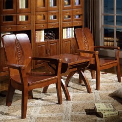 内外家具 橡胶木实木休闲桌 休闲椅 中式现代休闲几 书椅 休闲椅