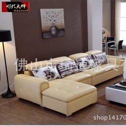 时代大师真皮沙发 简约现代小户型客厅组合沙发  转角皮艺沙发