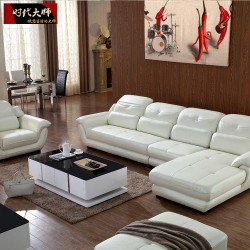 真皮沙发 时尚休闲皮艺沙发 新款简约客厅转角组合沙发厂家批发