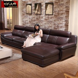 真皮沙发 现代组合转角头层皮沙发 休闲时尚皮艺沙发 厂家直销