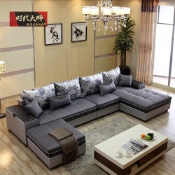 布艺沙发 现代客厅组合棉麻布艺沙发 大小户型转角沙发 厂家直销