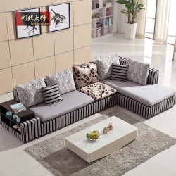 简约现代客厅布艺沙发 新款小户型棉麻布艺沙发组合 特价直销