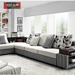 新款储物布艺沙发 简约现代客厅布艺沙发 多功能转角布艺沙发特价