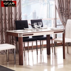 餐桌 简约客厅餐台 钢化玻璃烤漆小户型桌椅组合时尚创意餐桌特价