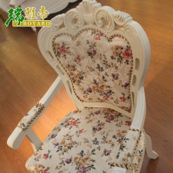厂家直销批发价 欧式碎花象牙白餐椅 法式韩式田园实木书桌椅