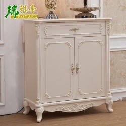 《厂家直销》批发价客厅家具欧式鞋柜 高档雕花鞋柜储物柜荷花白