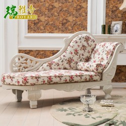 厂家直销 古典碎花贵妃椅布艺沙发单人沙发特价沙发质量保证