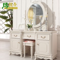 《厂家直销》 韩式象牙白实木梳妆台 1.4米  卧室 家具  价优