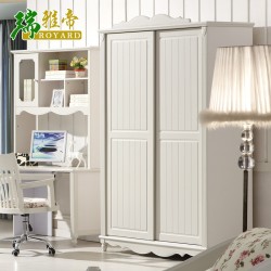 厂价直销趟门衣柜 韩式实木衣柜 趟门储物衣柜 两门衣柜