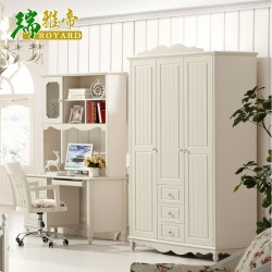 厂家直销批发韩式三门衣柜 实木带抽屉衣柜 储物柜三门组合柜