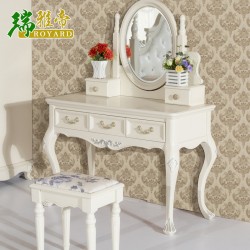 厂家直销批发价 象牙白实木卧室梳妆台 韩式化妆台新款