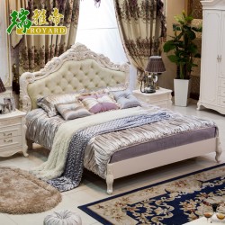 《厂家直销》特价简约欧式双人床 欧式大床 平床尾欧式床 高箱床